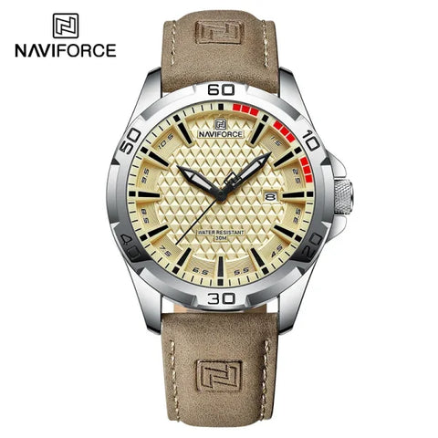 NAVIFORCE Men's Casual Sport Military Quartz Watch with PU Band Material - Himpall