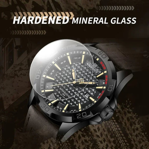 NAVIFORCE Men's Casual Sport Military Quartz Watch with PU Band Material - Himpall