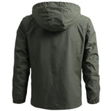 Men’s Casual Spring Autumn Hooded Zipper Jacket Polyester Style