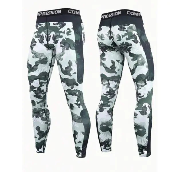 Men’s Athletic Compression Pants - Performance Sport Leggings for Gym Running & Training - Quick-Dry Skinny Gym Tights