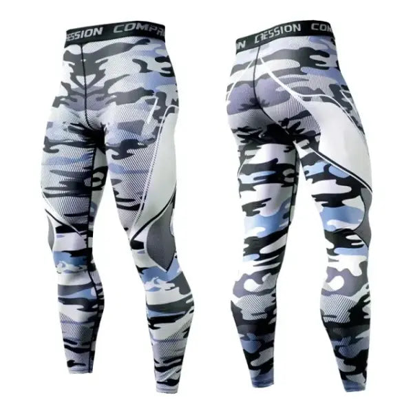 Men’s Athletic Compression Pants - Performance Sport Leggings for Gym Running & Training - Quick-Dry Skinny Gym Tights