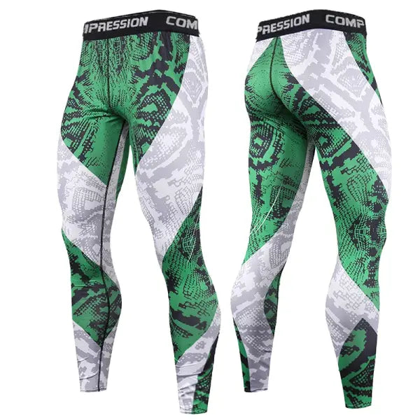 Men’s Athletic Compression Pants - Performance Sport Leggings for Gym Running & Training - Quick-Dry Skinny Gym Tights