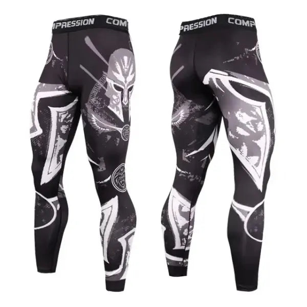 Men’s Athletic Compression Pants - Performance Sport Leggings for Gym Running & Training - Quick-Dry Skinny Gym Tights