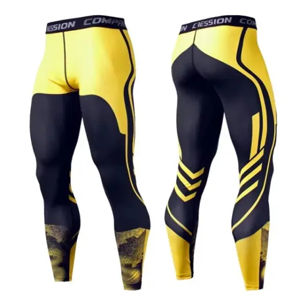 Men’s Athletic Compression Pants - Performance Sport Leggings for Gym Running & Training - Quick-Dry Skinny Gym Tights