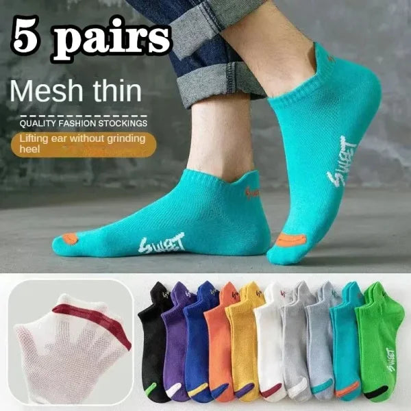 Men's Cotton Ankle Socks – Breathable & Comfortable Summer Wear - Himpall