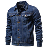 Mens Cotton European Denim Jacket for Winter Seasons