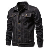 Mens Cotton European Denim Jacket for Winter Seasons