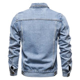 Mens Cotton European Denim Jacket for Winter Seasons