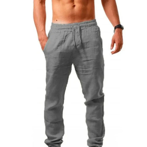 Men’s Cotton Linen Summer Pants - Breathable Casual Trousers