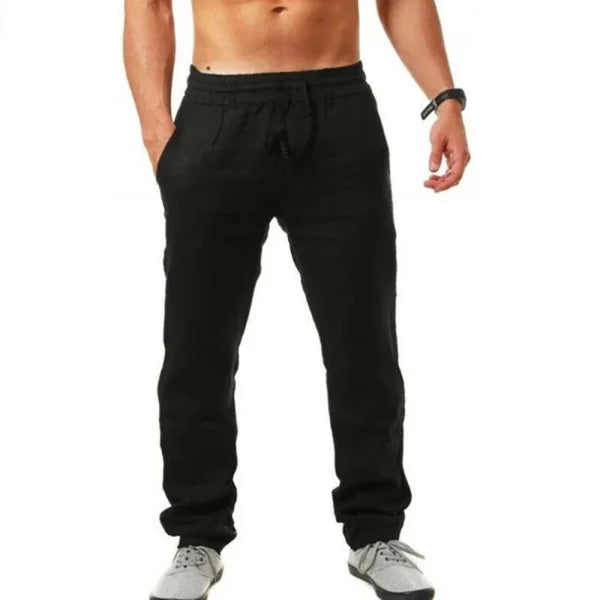 Men’s Cotton Linen Summer Pants - Breathable Casual Trousers