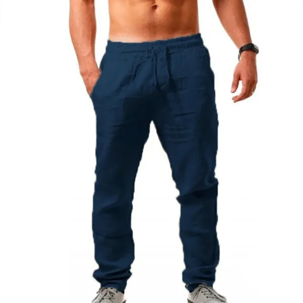 Men’s Cotton Linen Summer Pants - Breathable Casual Trousers