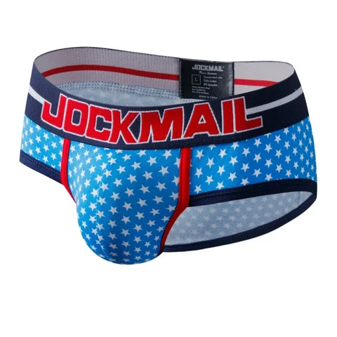 Men’s Cotton Printed Boxer Briefs - Sexy Breathable Underwear Cueca Masculina - 315blue / XXL