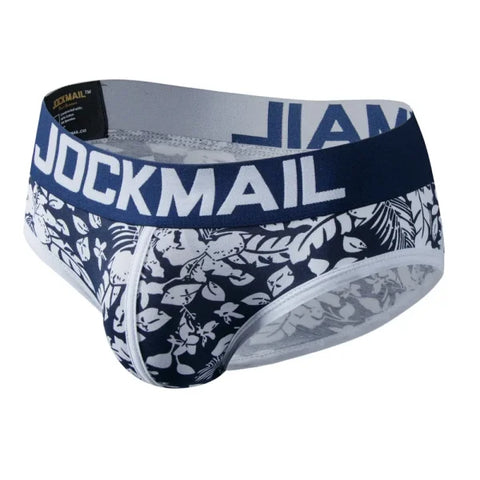 Men’s Cotton Printed Boxer Briefs - Sexy Breathable Underwear Cueca Masculina - 323navy / M