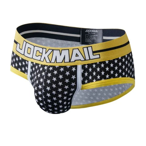 Men’s Cotton Printed Boxer Briefs - Sexy Breathable Underwear Cueca Masculina - 315black / M