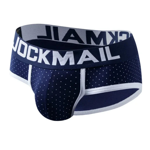 Men’s Cotton Printed Boxer Briefs - Sexy Breathable Underwear Cueca Masculina - 322navy / M