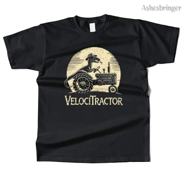 Mens Cotton VelociTractor Graphic T Shirt Street Casual Style Tee for Men and Women - Black / M