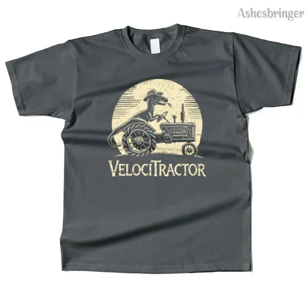 Mens Cotton VelociTractor Graphic T Shirt Street Casual Style Tee for Men and Women - DeepGrey / M