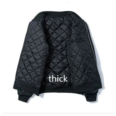 Men's Embroidery Bomber Jacket – Dragon Tiger Autumn Winter Pilot Hip Hop Streetwear - Himpall