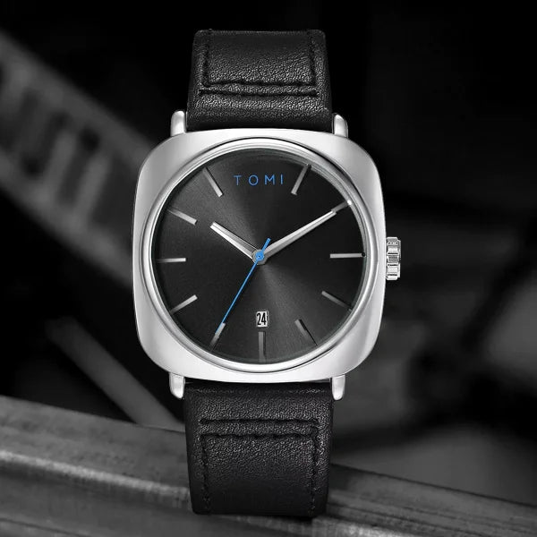 Men's Fashion Square Watch – Minimalist Business Quartz Timepiece with Elegant Design - Himpall