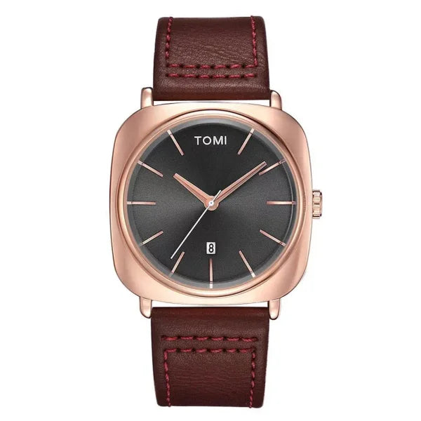 Men's Fashion Square Watch – Minimalist Business Quartz Timepiece with Elegant Design - Himpall