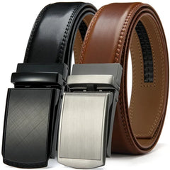 Men's Genuine Leather Belt – Luxury Metal Automatic Alloy Buckle - Himpall