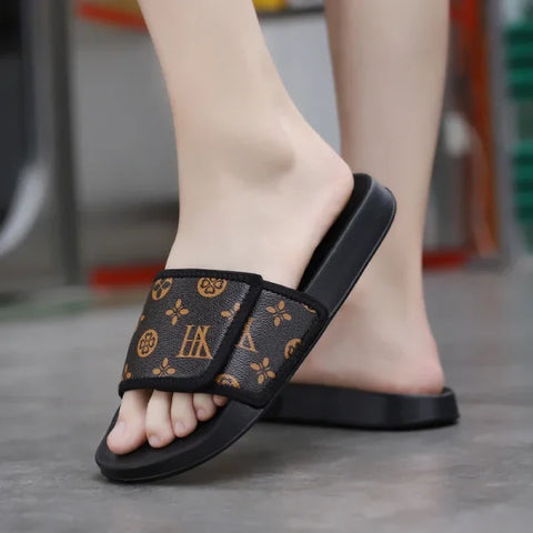 Men's Genuine Leather Sandals - Comfortable Summer Flip Flops & House Slippers - Himpall