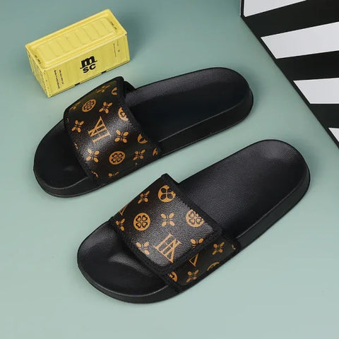 Men's Genuine Leather Sandals - Comfortable Summer Flip Flops & House Slippers - Himpall