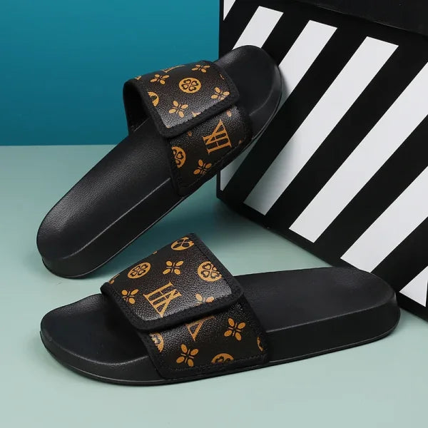 Men's Genuine Leather Sandals - Comfortable Summer Flip Flops & House Slippers - Himpall