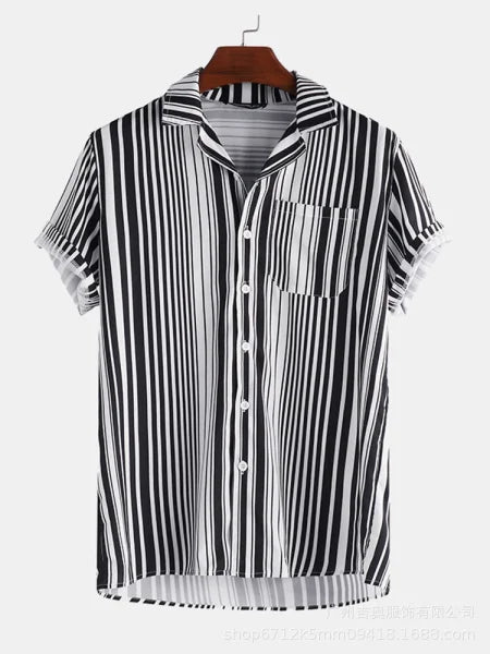 Men's Hawaiian Cotton Blend Shirt - Perfect for Summer Holidays - Himpall
