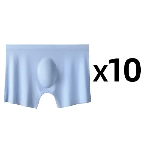 Men’s Ice Silk Boxer Briefs 10 Pcs Seamless Ultra-thin Breathable Style - Style 10 / Asia XXXL 75-90KG / 10 pcs