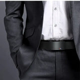 Automatic buckle cowskin men leather plus size jeans belt