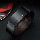 Automatic buckle cowskin men leather plus size jeans belt