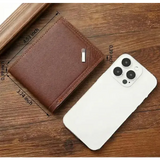 Unisex PU Leather Short Wallet Foldable with Note Compartment
