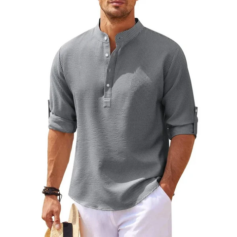 Men’s long sleeve shirt - Dark Gray / 2XL