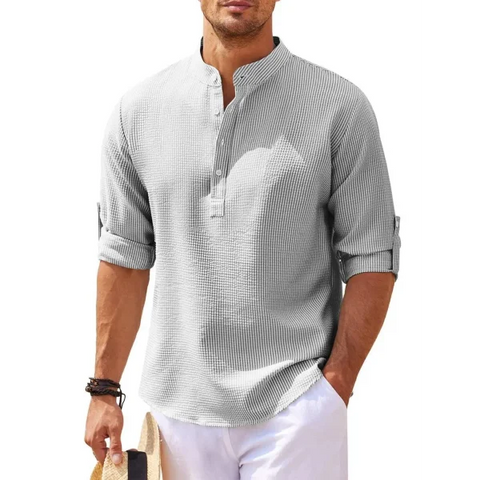 Men’s long sleeve shirt - Light Gray / 2XL