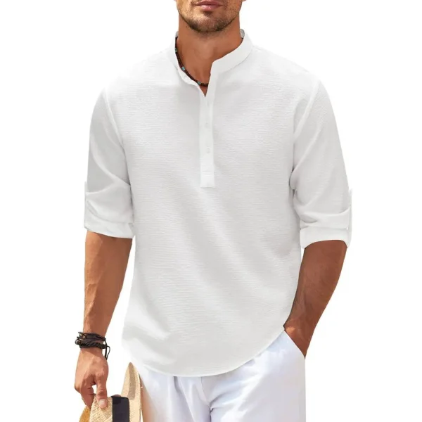 Men’s long sleeve shirt - White / 2XL