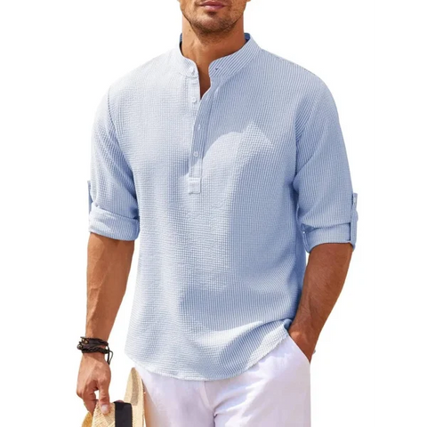 Men’s long sleeve shirt - Blue / 2XL