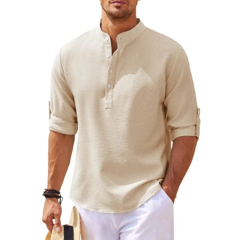 Men’s long sleeve shirt - Khaki / 2XL