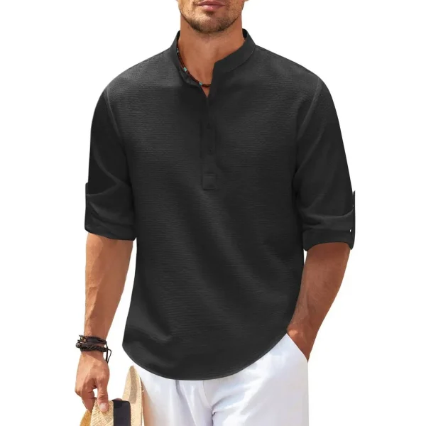 Men’s long sleeve shirt - Black / 2XL