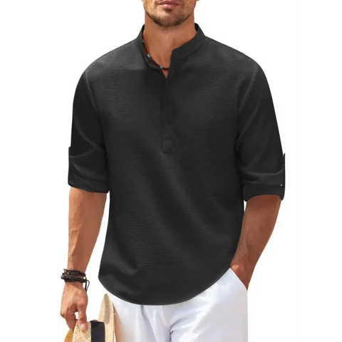 Men’s long sleeve shirt - Black / 2XL