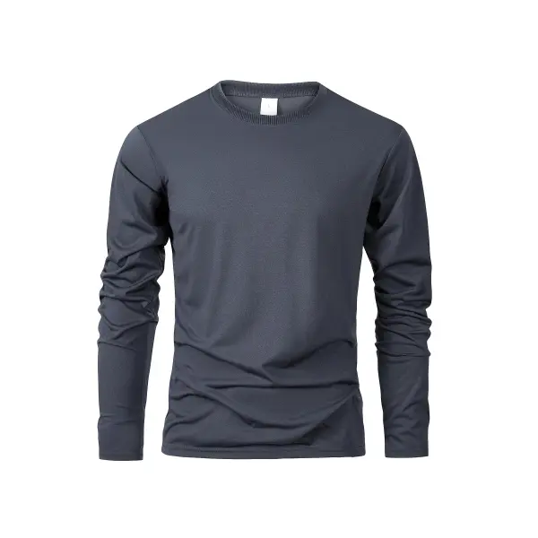 Men’s Athletic Long Sleeve T-Shirt - Performance Moisture-Wicking Sports Tee - Comfortable Versatile Training Top