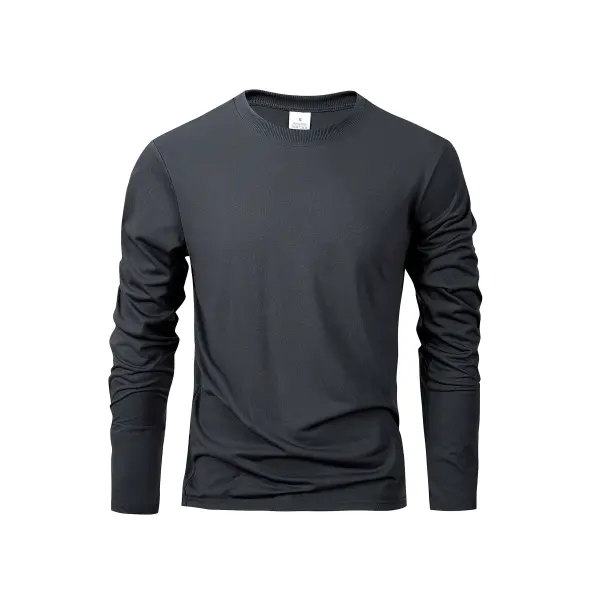 Men’s Athletic Long Sleeve T-Shirt - Performance Moisture-Wicking Sports Tee - Comfortable Versatile Training Top