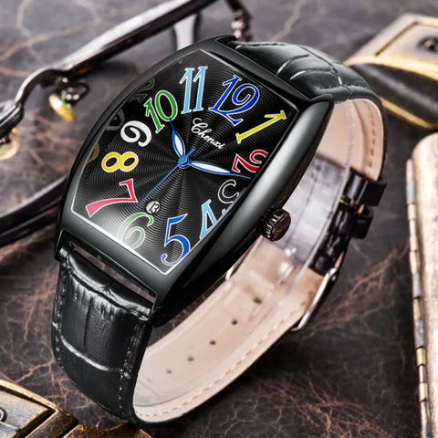 Men’s Luxury Watches – Top Brand Quartz Wristwatch with Leather Strap & Date