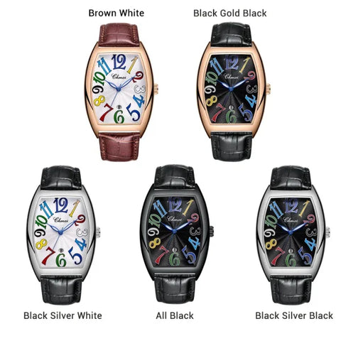 Men’s Luxury Watches – Top Brand Quartz Wristwatch with Leather Strap & Date