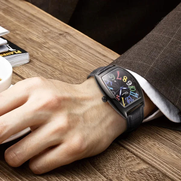 Men’s Luxury Watches – Top Brand Quartz Wristwatch with Leather Strap & Date