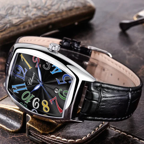 Men’s Luxury Watches – Top Brand Quartz Wristwatch with Leather Strap & Date