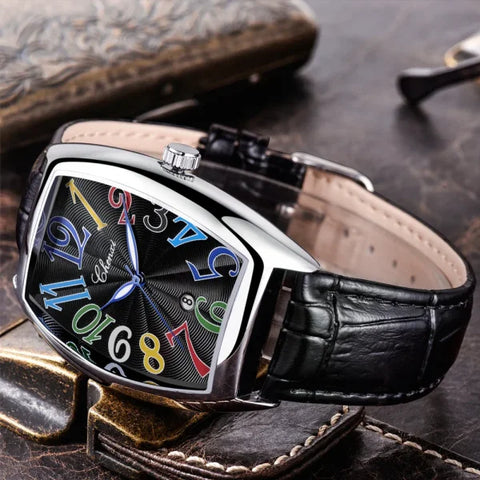 Men’s Luxury Watches – Top Brand Quartz Wristwatch with Leather Strap & Date