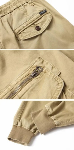 Men's Military Tactical Cargo Pants - Washed Streetwear Overalls - Himpall