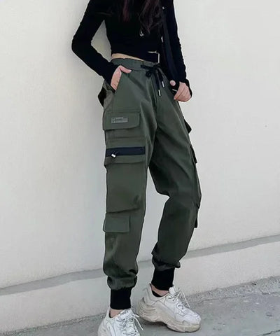 Men's Multi-Pocket Cargo Pants - Casual Outdoor Drawstring Trousers - Himpall