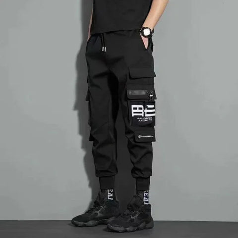 Men's Multi-Pocket Cargo Pants - Casual Outdoor Drawstring Trousers - Himpall